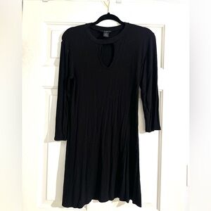 Black Stretchy Long Sleeve Dress